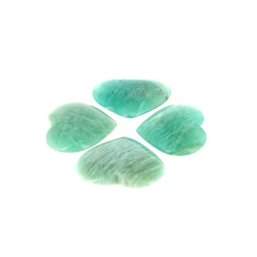 Cœur Amazonite EXTRA 4 cm