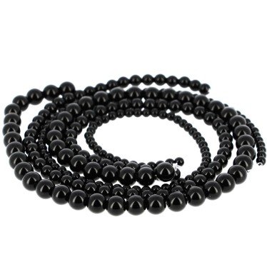 Perles Tourmaline Noire EXTRA