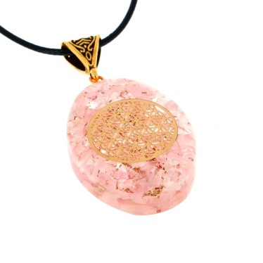 Quartz Rose Orgonite Fleur...