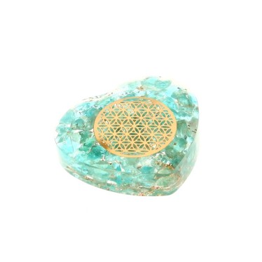 Cœurs Aigue Marine Orgonite...