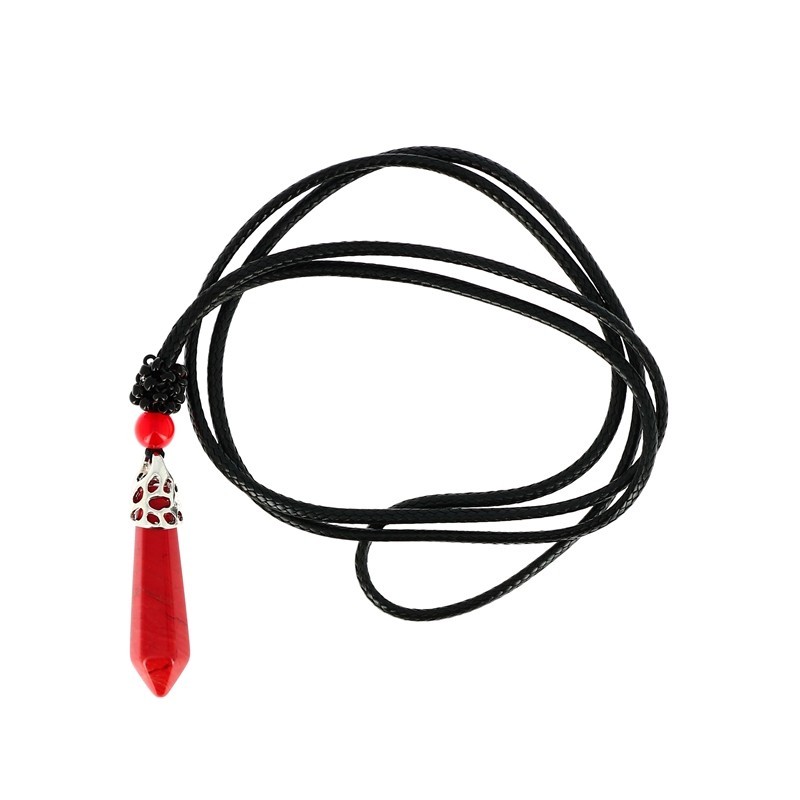 Jaspe Rouge Collier Pointe