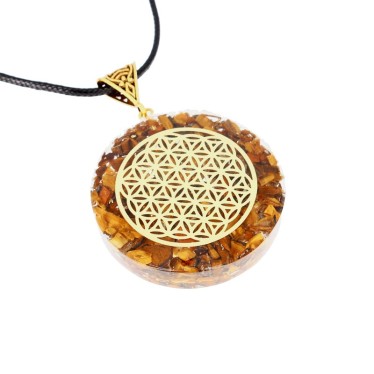 Œil de Tigre Orgonite Fleur...