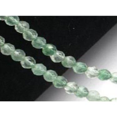 Perles Quartz Vert Facettées 3 mm