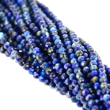 Perles Lapis-Lazuli Facettées 3 mm