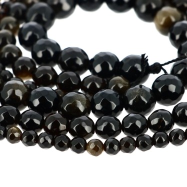 Perles Obsidienne Dorée...