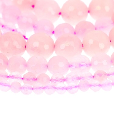 Perles Quartz Rose Facettées