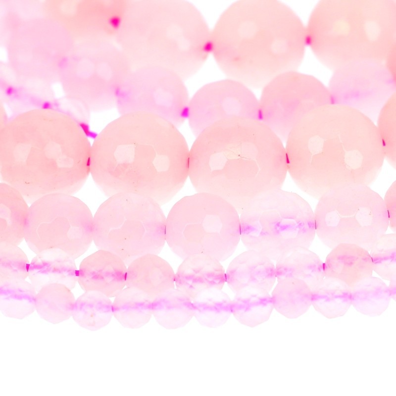 Perles Quartz Rose Facettées