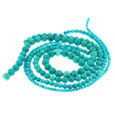 Perles Howlite Turquoise (Teintée)