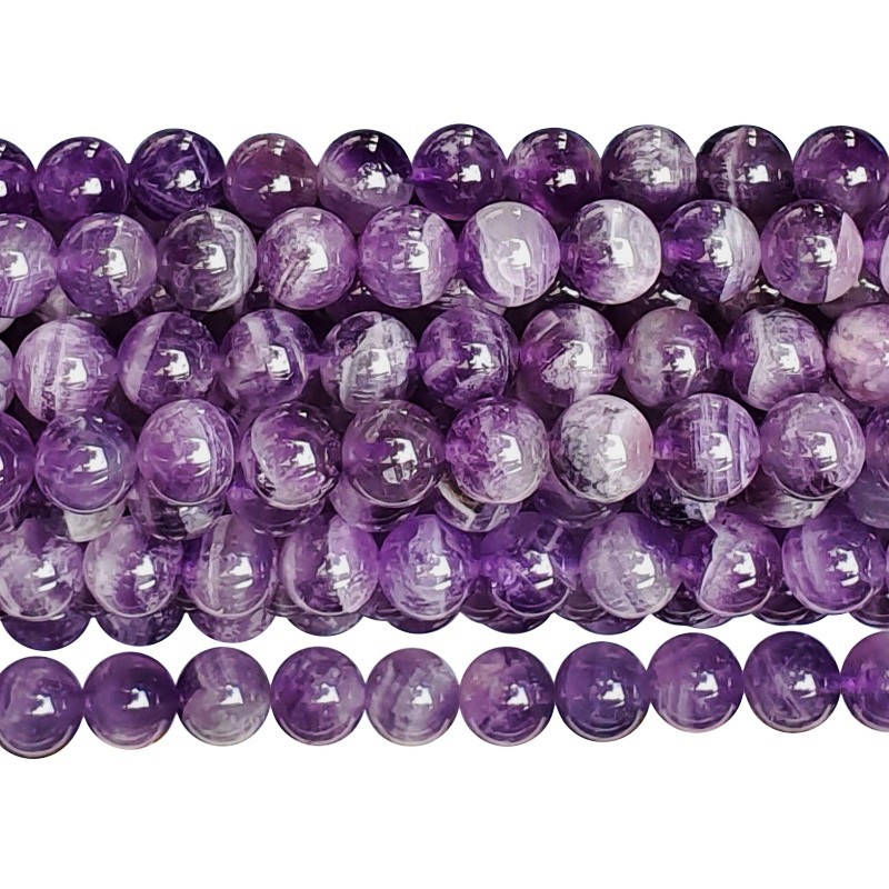 Perles Améthyste Chevron EXTRA