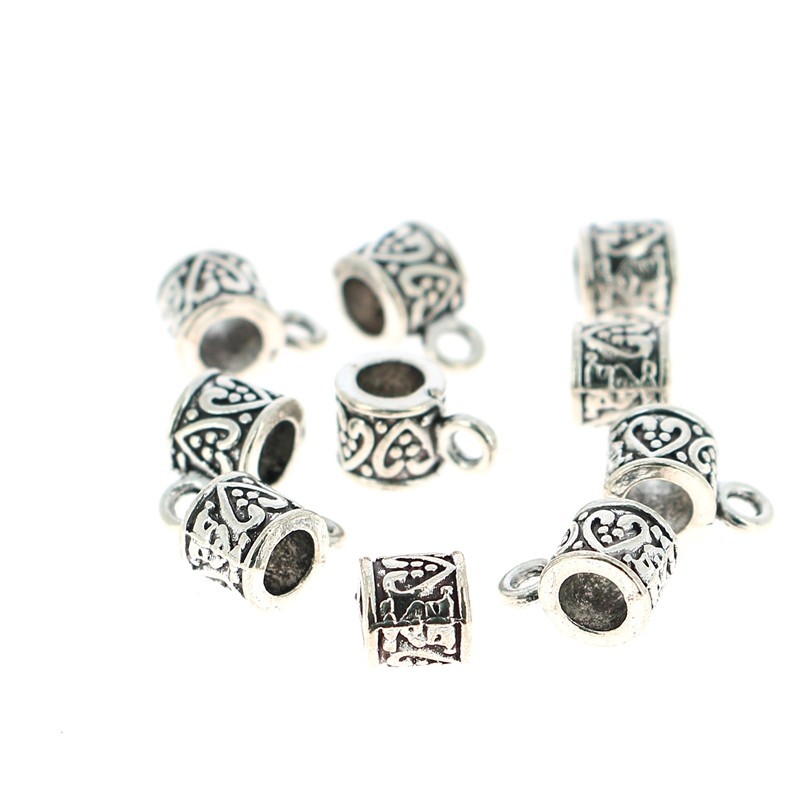10 Charm's avec anneau 11 x 7 mm