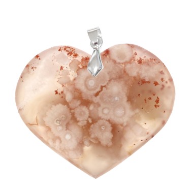 Agate Fleur Cœur de 2 à 3.5 cm