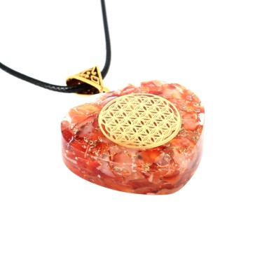 Cornaline Orgonite Cœur...