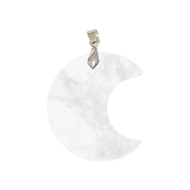 Cristal de Roche Transparent de Madagascar Croissant de Lune