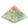 Aigue Marine Pyramide Orgonite Metatron 7.5 cm