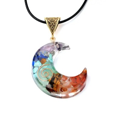 7 Chakras Orgonite Lune 35...
