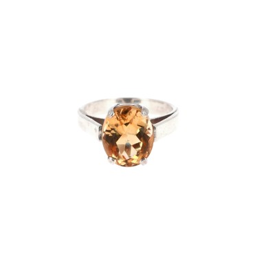 Citrine Naturelle Facetté & Argent 925