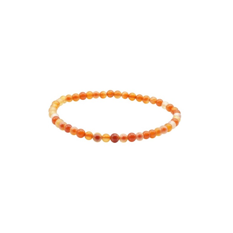 Bracelets Cornaline Billes 4 mm