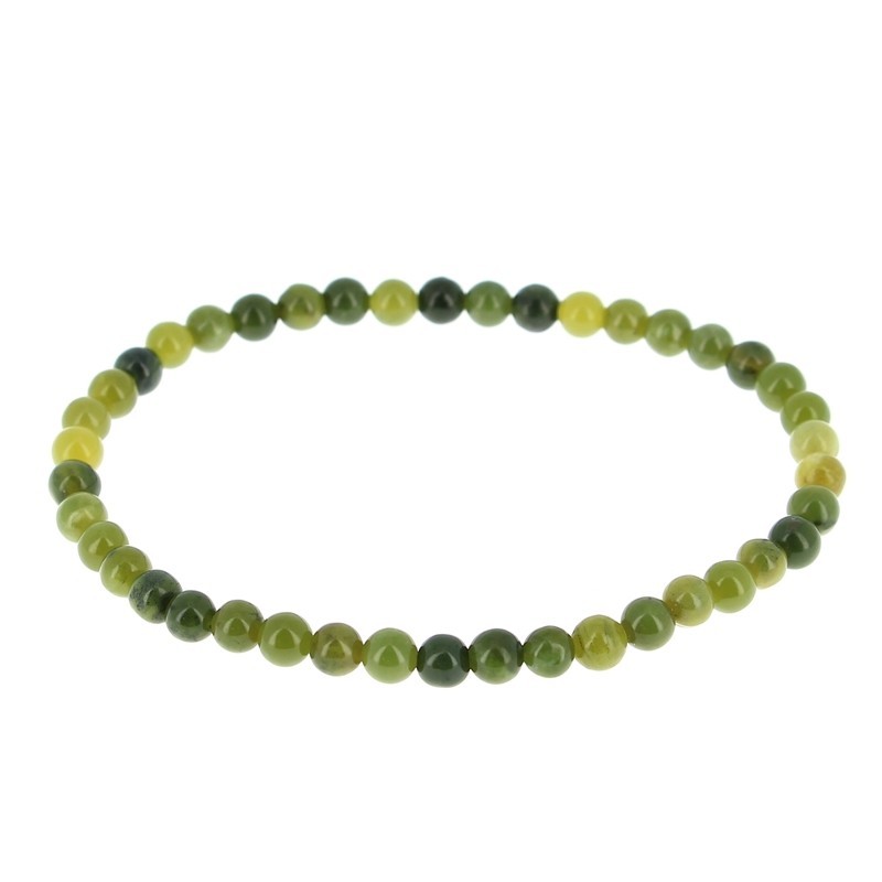 bracelet Jade Néphrite Extra Billes 4 mm