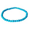 Bracelet Turquoise Bleue teintée Billes 4 mm
