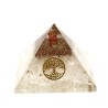 Sélénite Pyramides Orgonite Arbre de Vie 7.5 cm