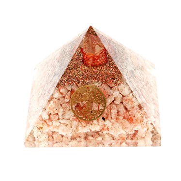 Pierre du Soleil Pyramides Orgonite Arbre de Vie 7.5 cm