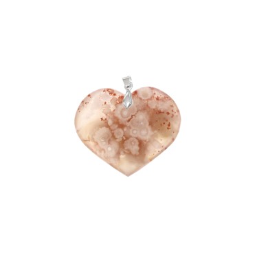 Agate Fleur Cœur de 2 à 3.5 cm