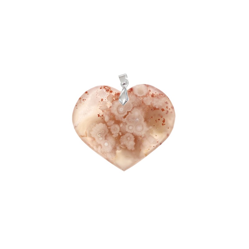 Agate Fleur Cœur de 2 à 3.5 cm
