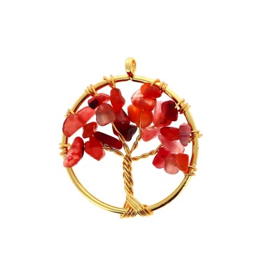 Cornaline Pendentif Cercle...