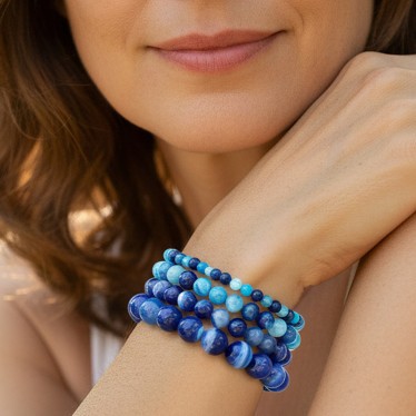 Agate Bleue Zonée...