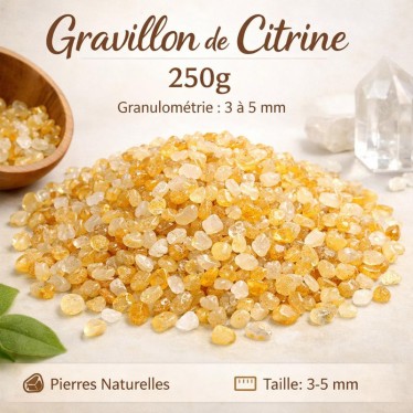 250 g Gravier Citrine 3-5 mm