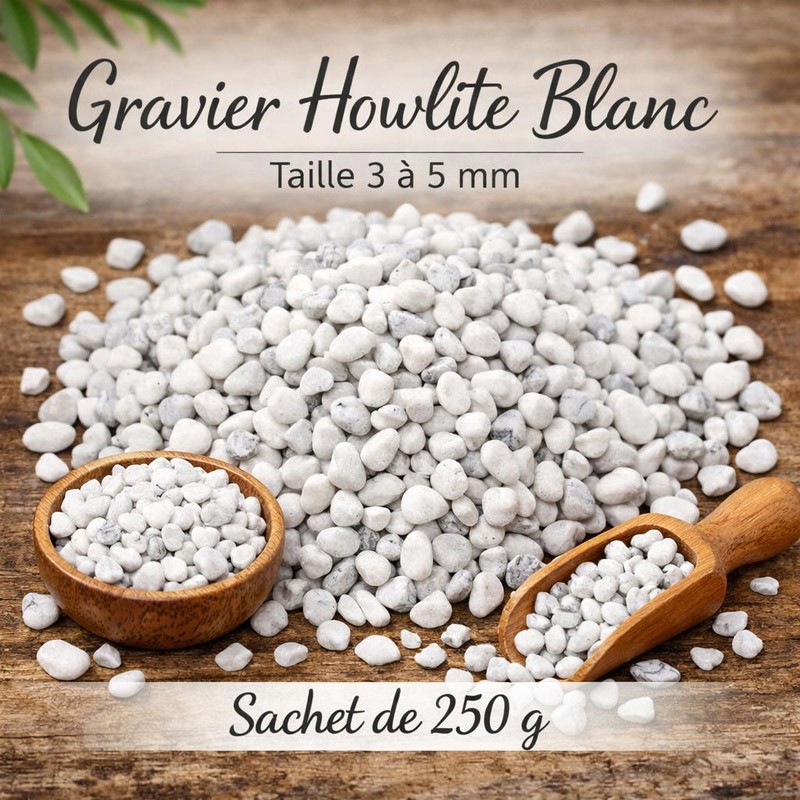 250 g Gravier Howlite 3-5 mm