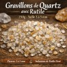 250 g Gravier Quartz à Inclusions de Rutile 3-5 mm