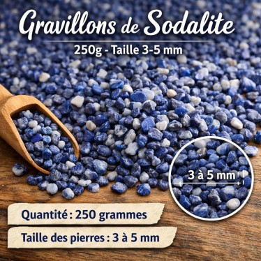 250 g Gravier Sodalite 3-5 mm