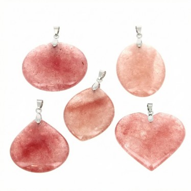 Quartz Fraise EXTRA Pendentifs