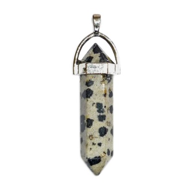 Pendentifs Pointes Jaspe Dalmatien