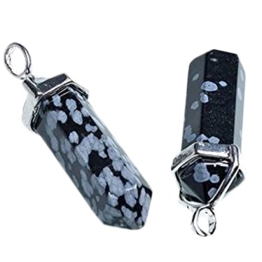 Pendentifs Pointe Obsidienne Neige
